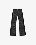 Triple Black Pony Stacked Leather Pants