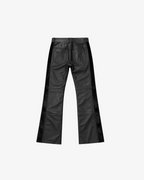 Triple Black Pony Stacked Leather Pants