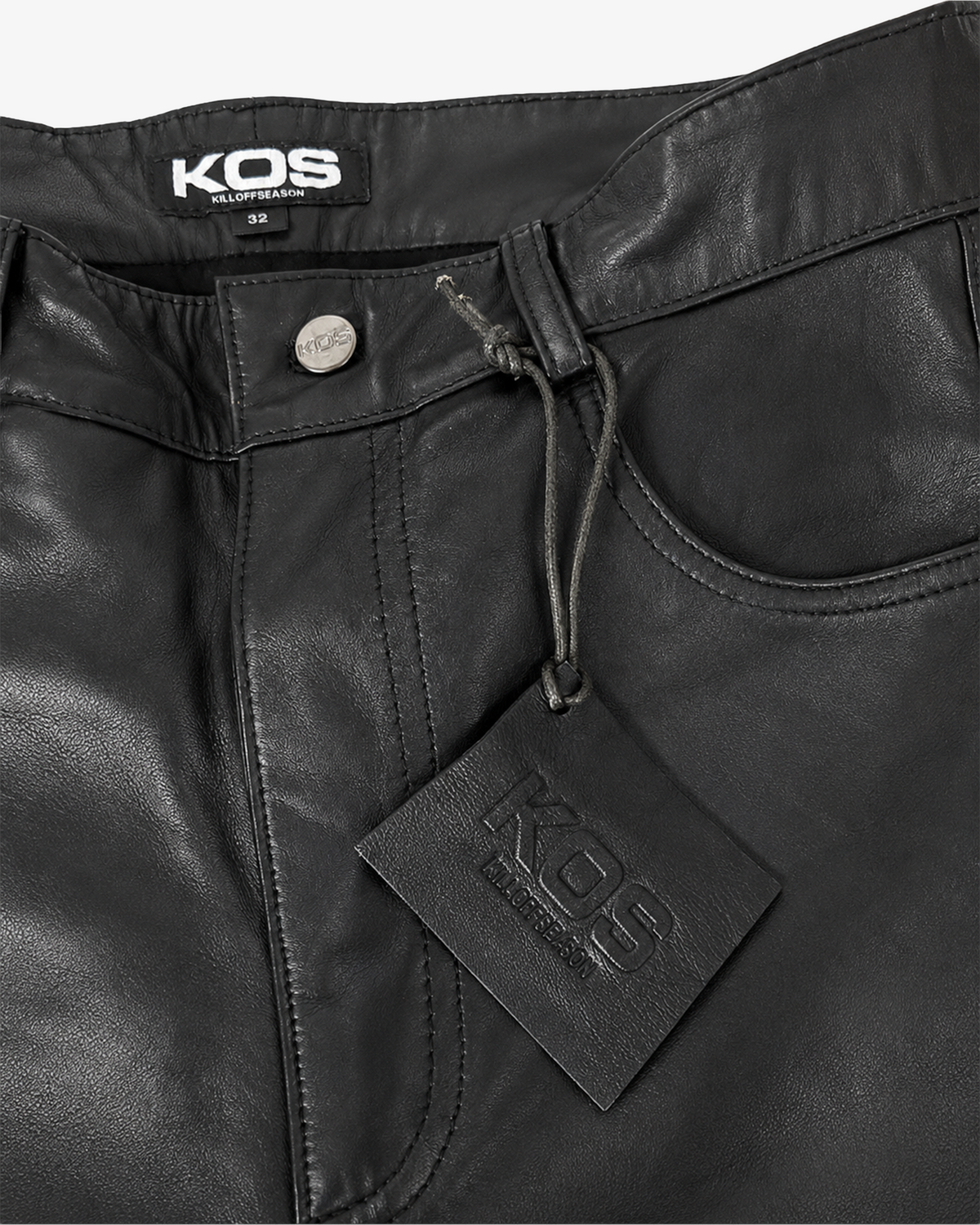 Triple Black Pony Stacked Leather Pants