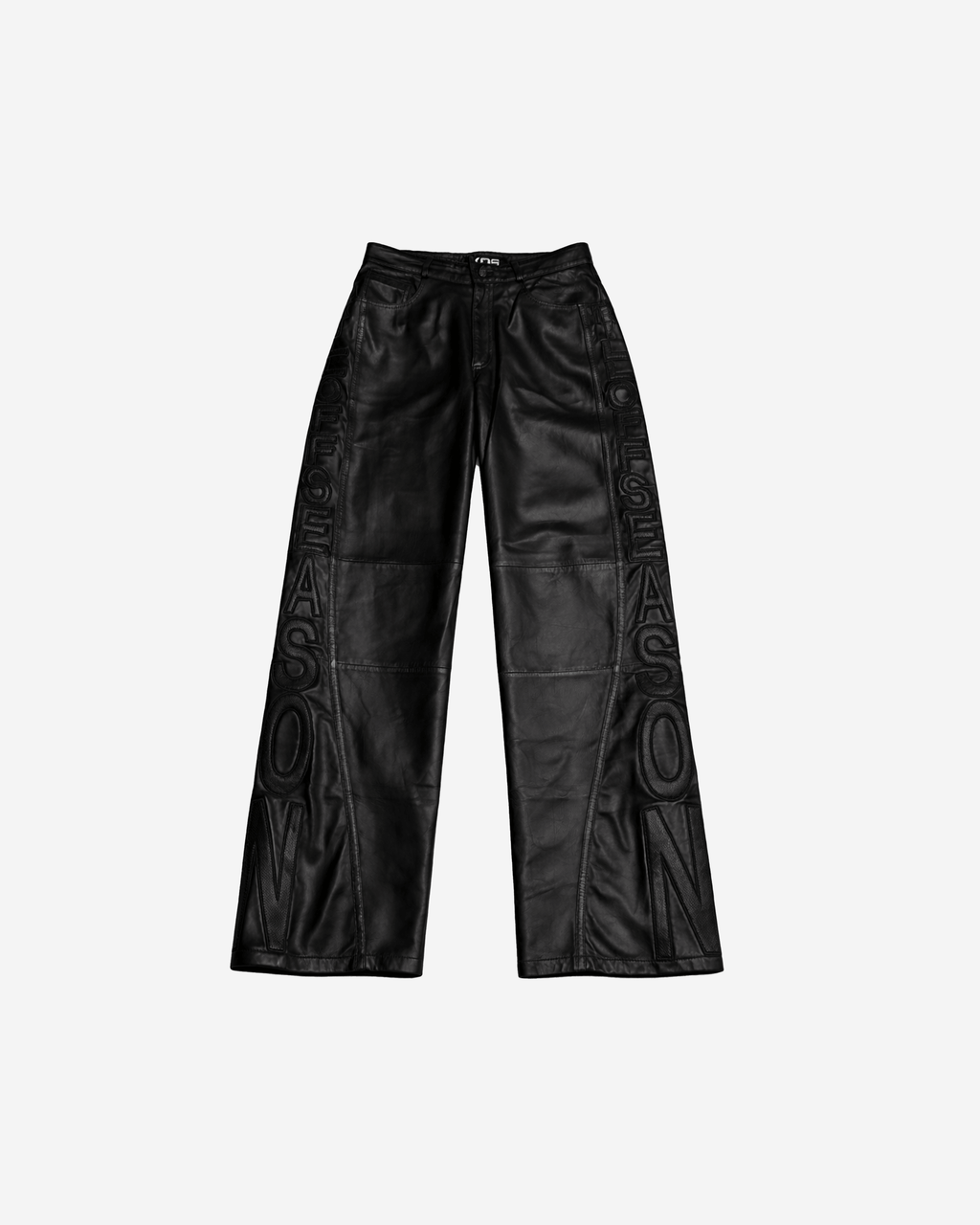 Triple Black Relaxed Leather Pants