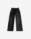 Triple Black Relaxed Leather Pants