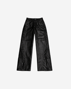 Triple Black Relaxed Leather Pants