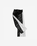 Black & White Relaxed Leather Pants