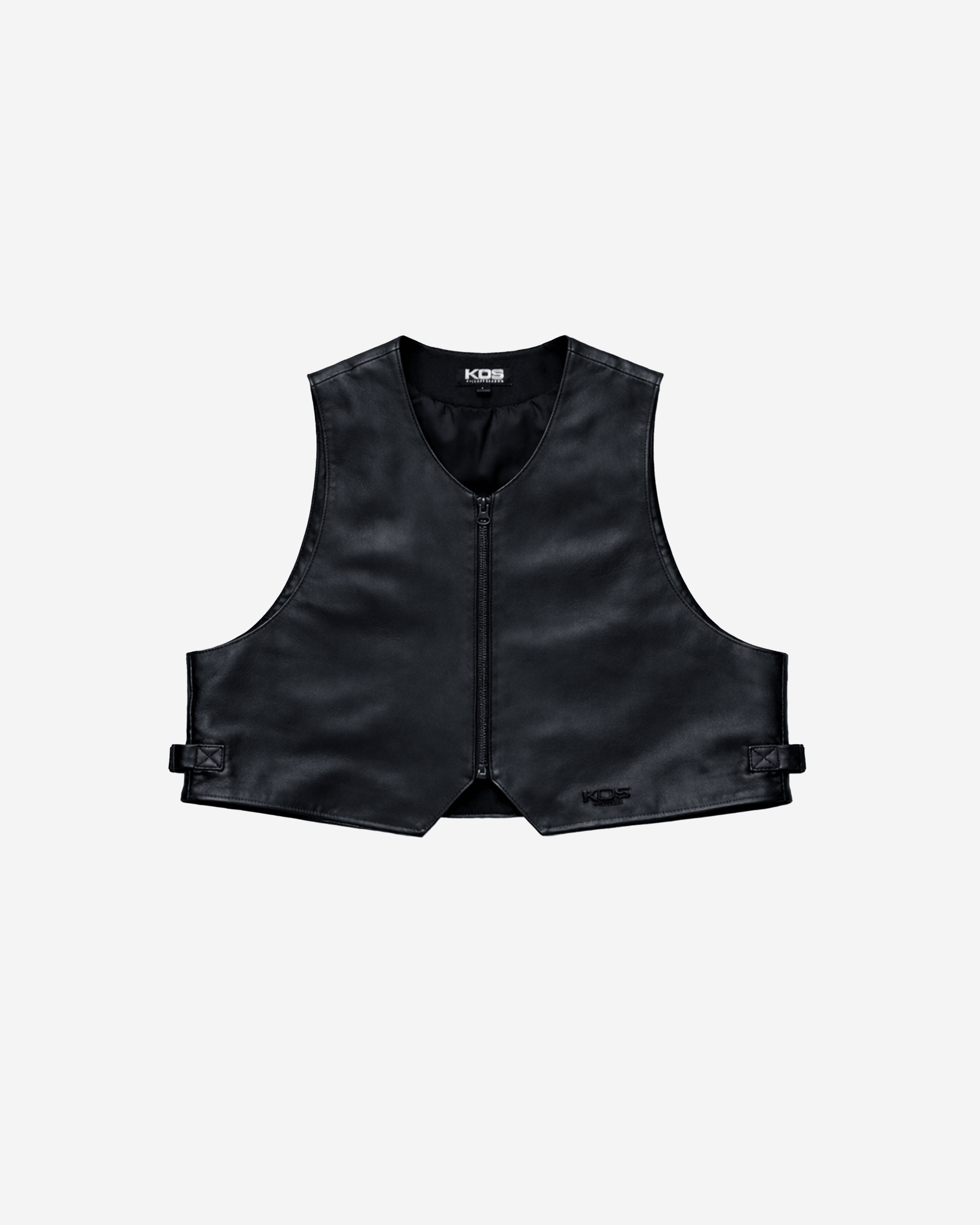Cropped Leather Vest