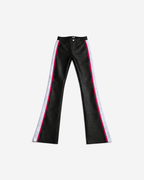 Cracked Stacked Leather Pants