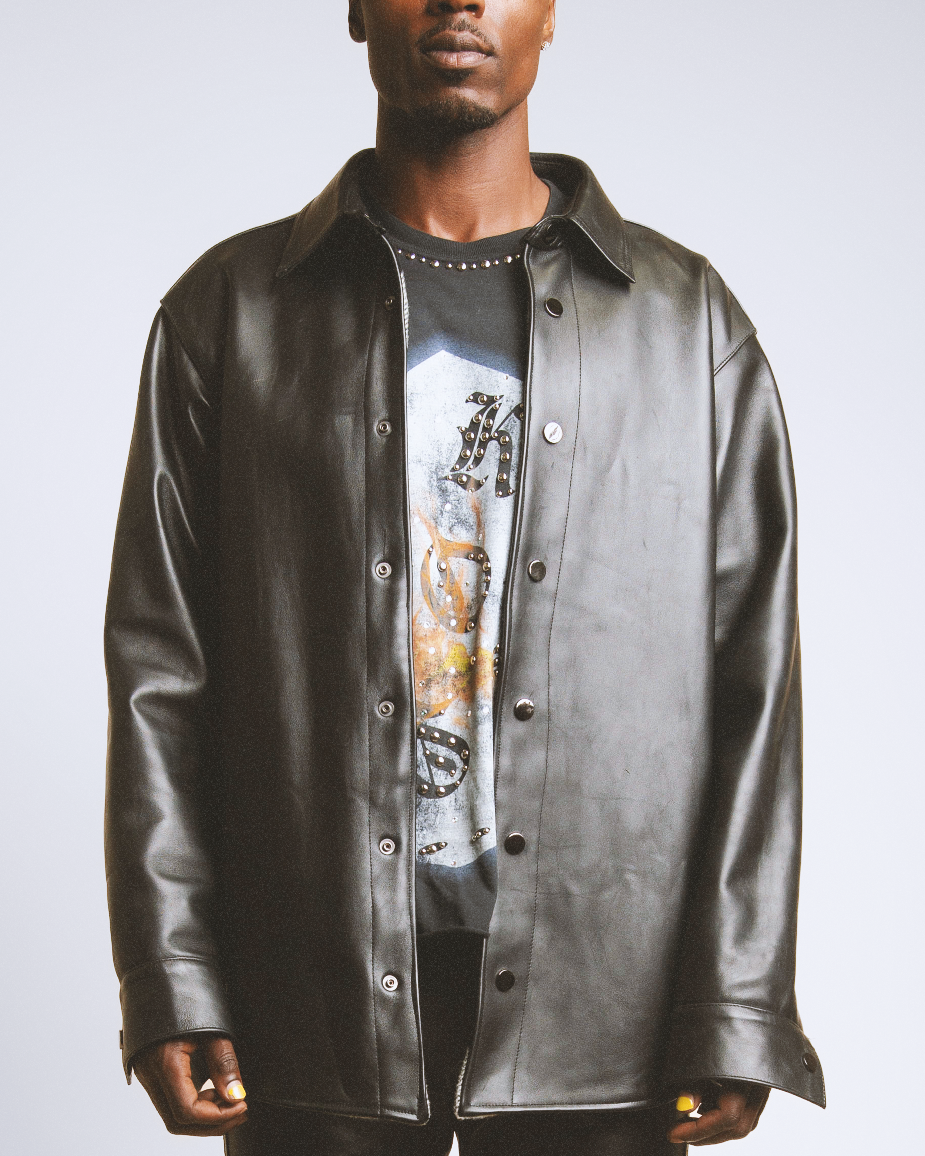 Reversible Leather Flannel Jacket