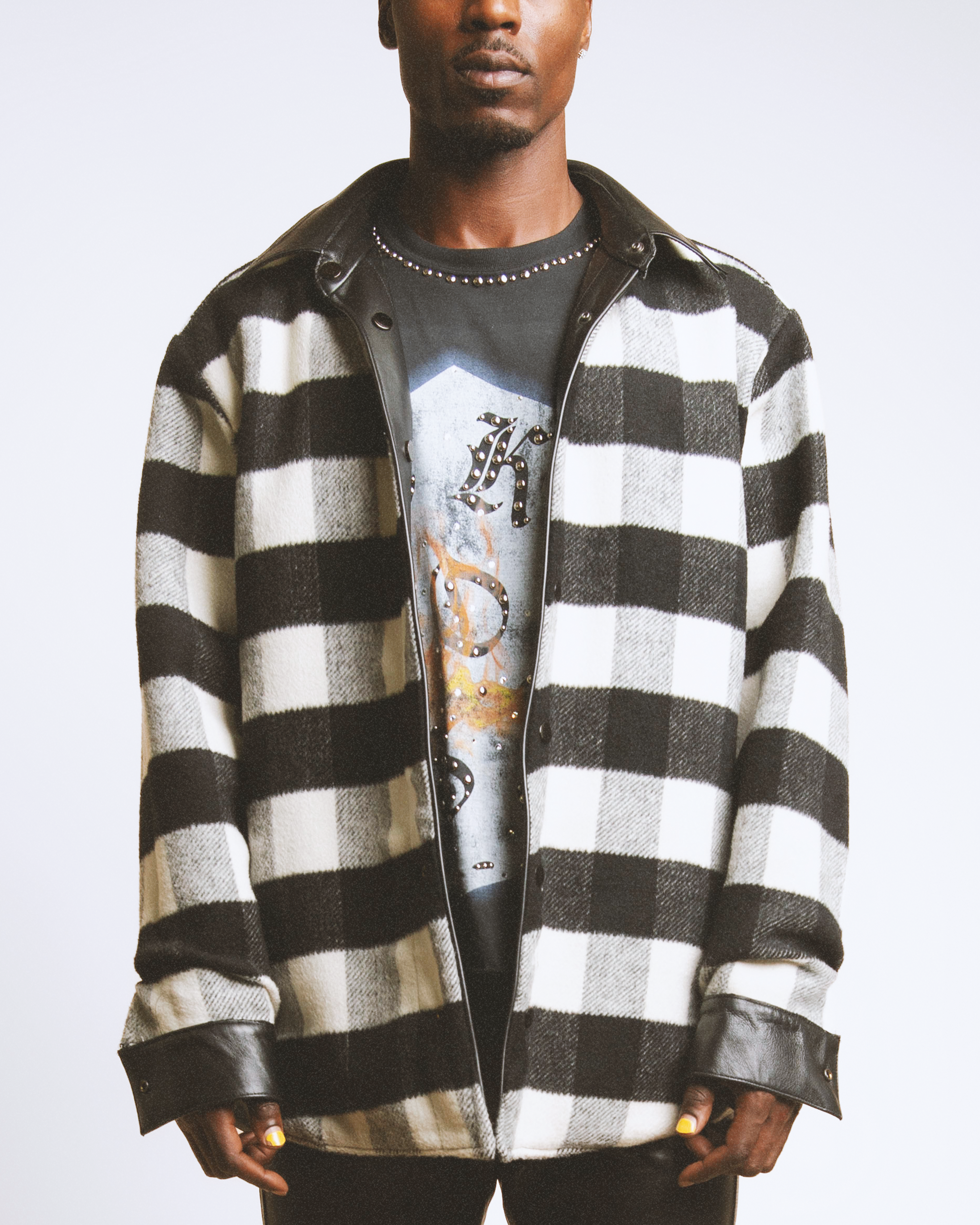 Reversible Leather Flannel Jacket