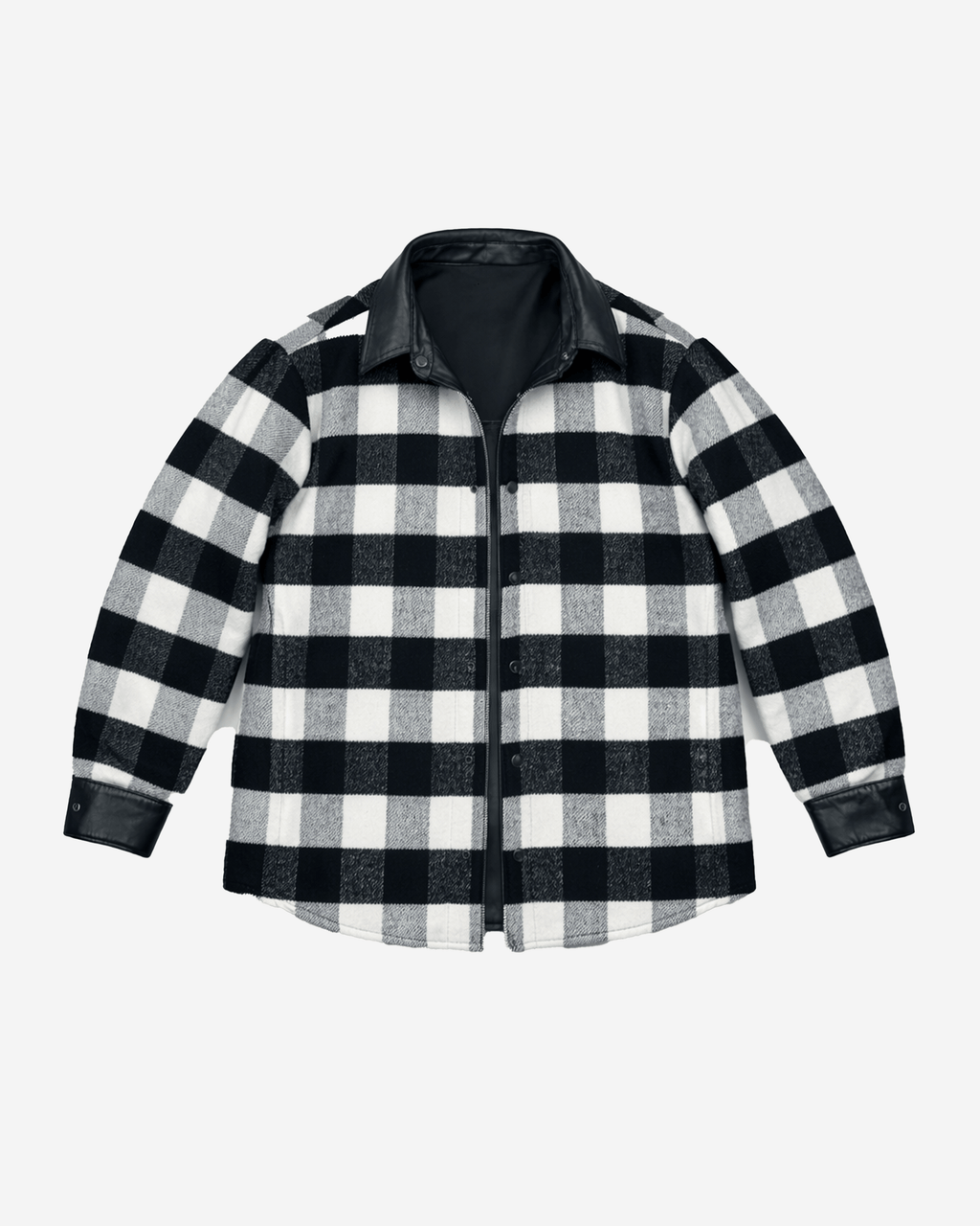 Reversible Leather Flannel Jacket