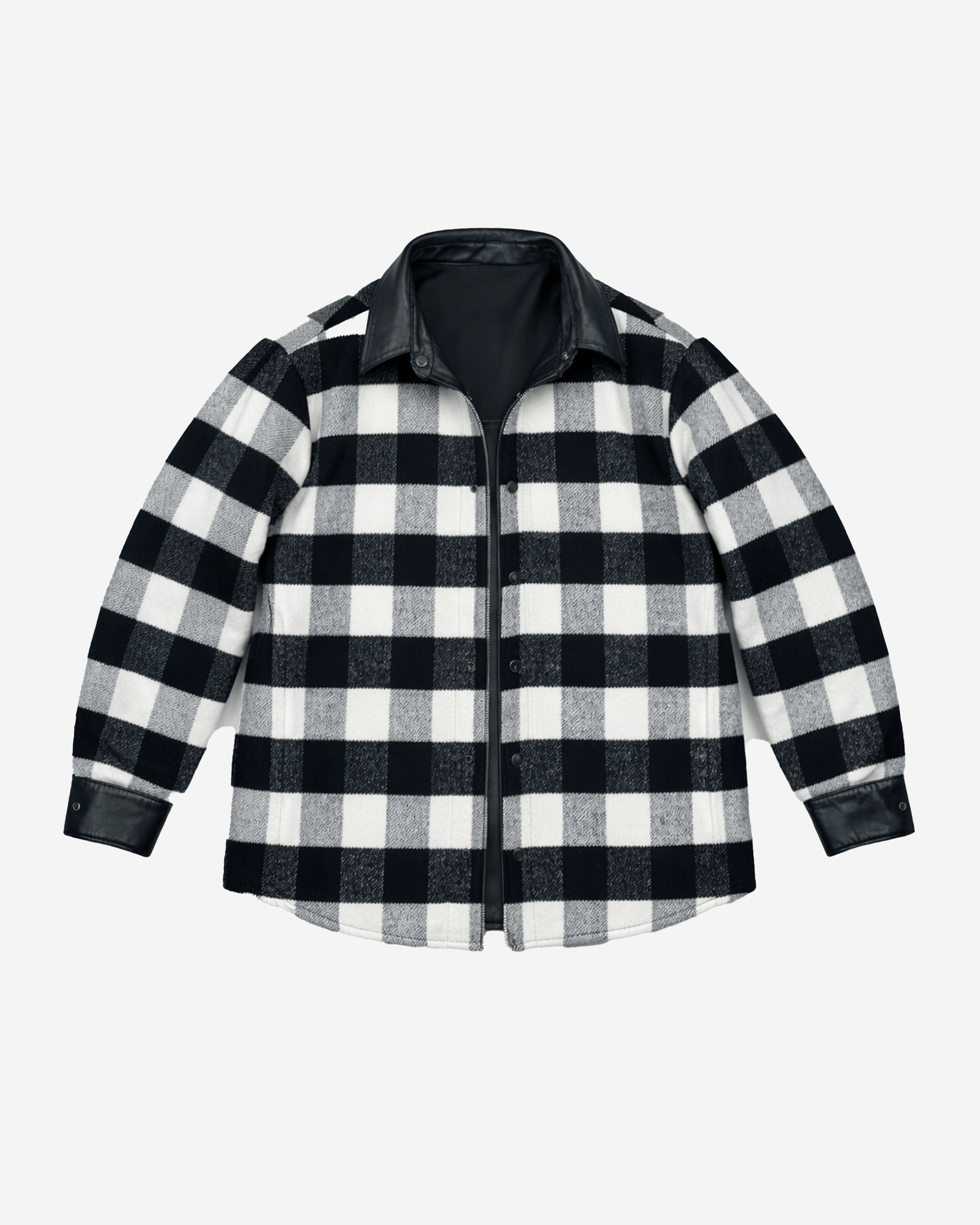 Reversible Leather Flannel Jacket