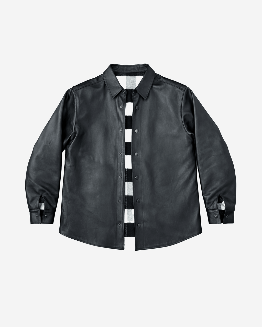 Reversible Leather Flannel Jacket
