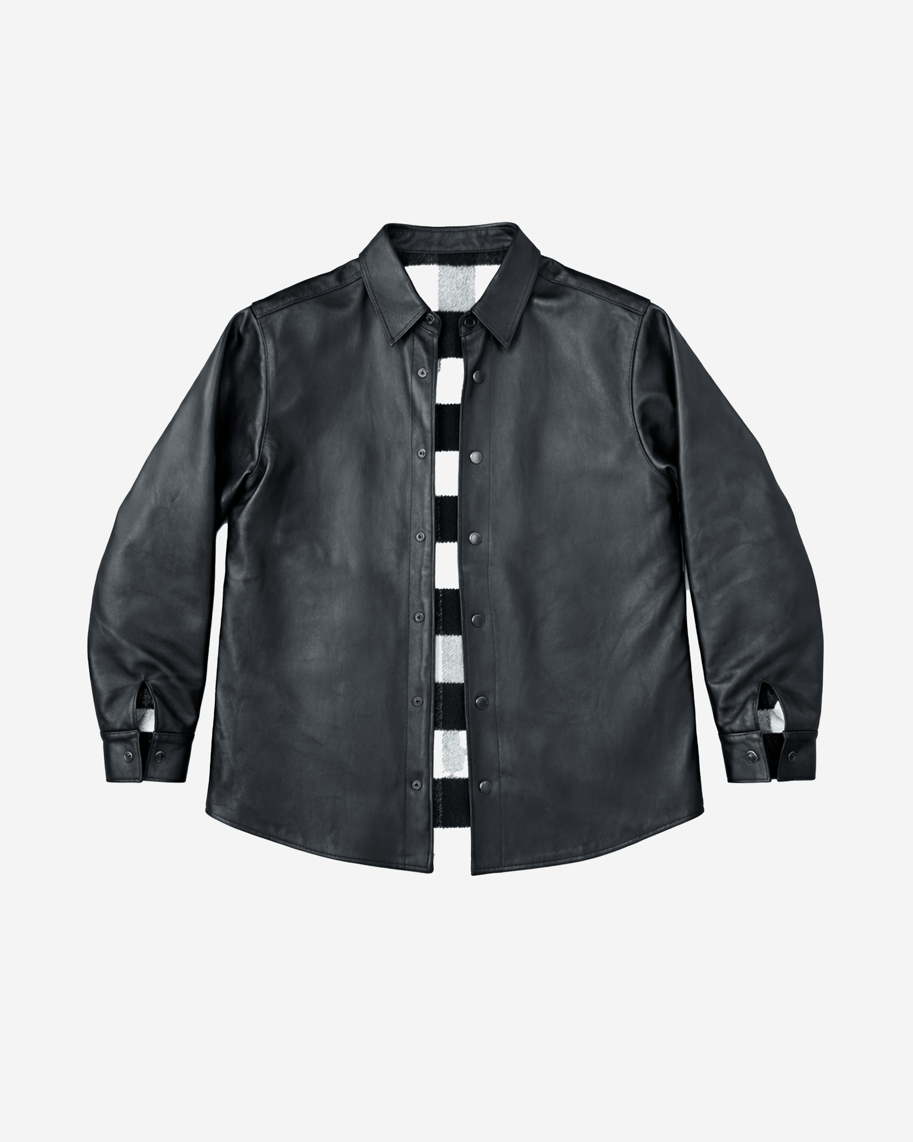 Reversible Leather Flannel Jacket